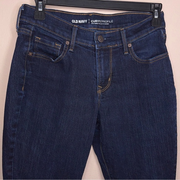 Size 2 Short Curvy Fit Old Navy Dark Blue Denim Jeans Mid Rise  *READ LISTING - Picture 11 of 16
